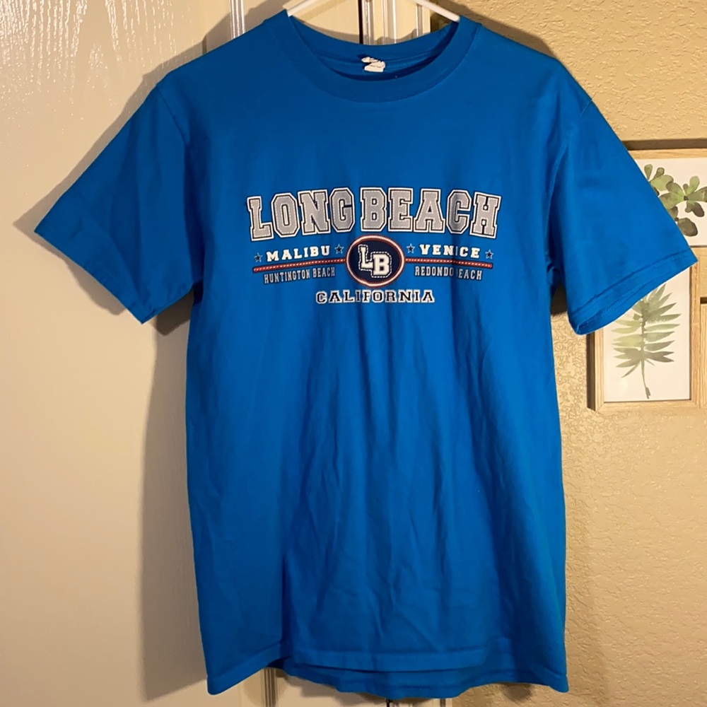 Pastel blue Long Beach t-shirt!!